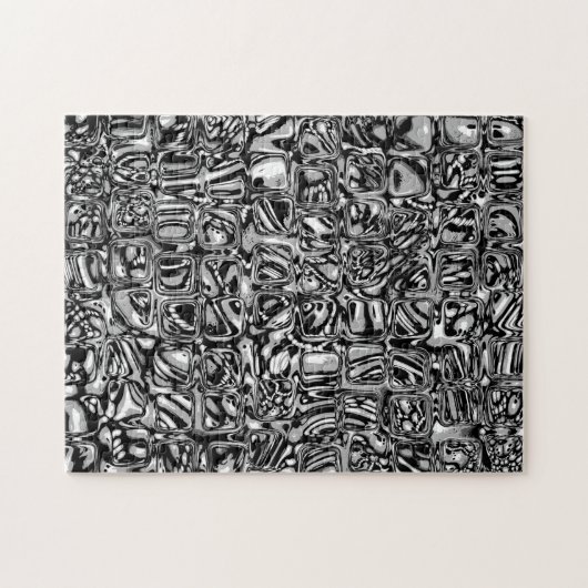 Zwarte en witte kubussen legpuzzel (Horizontaal)