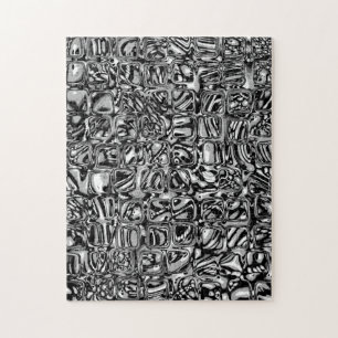 Zwarte en witte kubussen legpuzzel