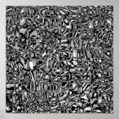 Zwarte en witte kubussen poster (Voorkant)