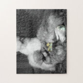 Zwarte en witte kuikens met gele kippen legpuzzel (Verticaal)