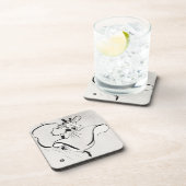 Zwarte en witte kunst Jane Avril van Toulouse Laut Bier Onderzetter (Rechterzijde)