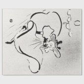 Zwarte en witte kunst Jane Avril van Toulouse Laut Cadeaupapier (Vlak)