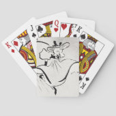 Zwarte en witte kunst Jane Avril van Toulouse Laut Pokerkaarten (Achterkant)