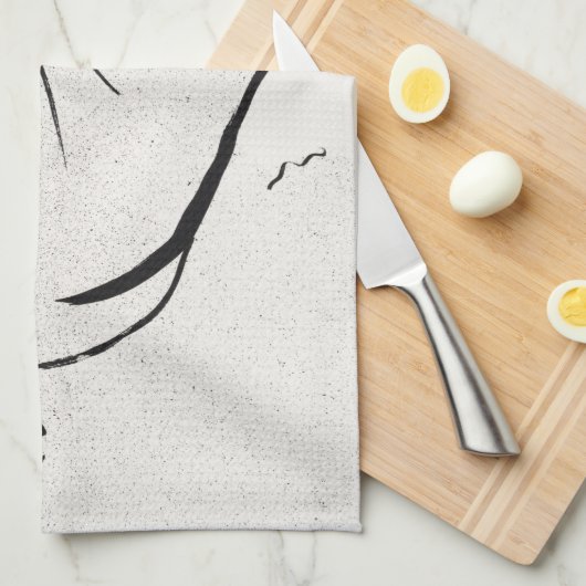 Zwarte en witte kunst Jane Avril van Toulouse Laut Theedoek (Quarter Fold)