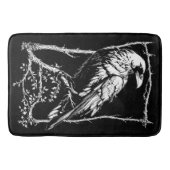 Zwarte en witte kunst kraaien, raven badmat (Voorkant)