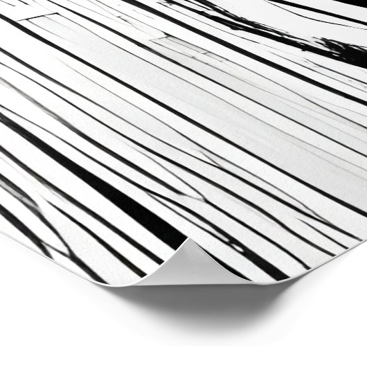 Zwarte en witte kunst van een hond | AI Art Poster (Hoek)