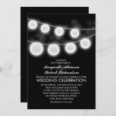 zwarte en witte lantaarns huwelijksuitnodiging kaart (Voorkant / Achterkant)