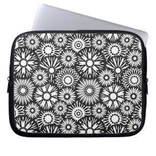 zwarte en witte laptophoes laptop sleeve