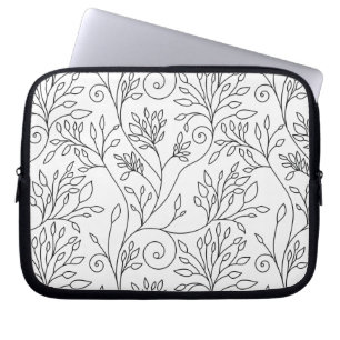 Zwarte en witte laptophoes laptop sleeve