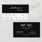 ZWARTE EN WITTE LASSE UITBREIDING VISITEKAARTJE (Voorkant / Achterkant)