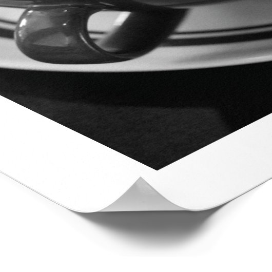 Zwarte en witte latte poster (Hoek)