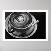 Zwarte en witte latte poster (Voorkant)