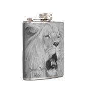 zwarte en witte leeuw die het wild van grote katte heupfles (Rechts)