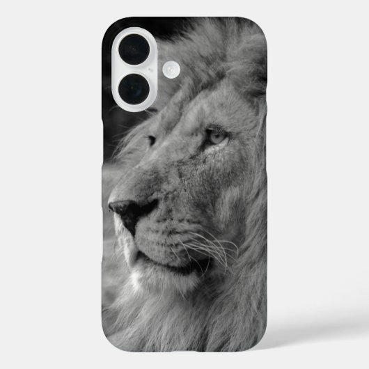 Zwarte en witte leeuw - Wilde dieren Case-Mate iPhone Case (Achterkant)