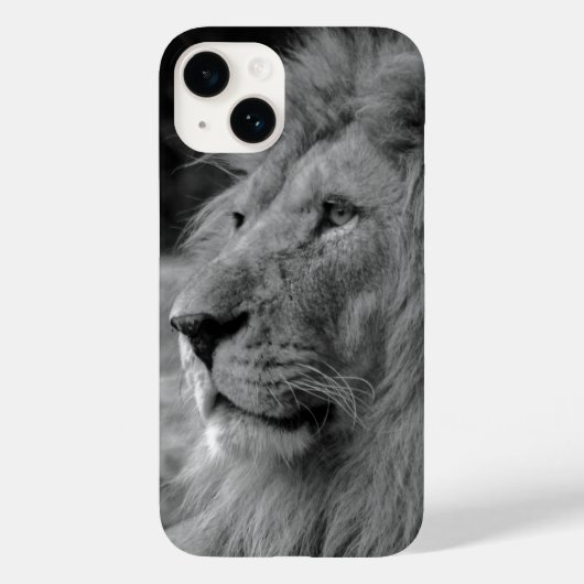 Zwarte en witte leeuw - Wilde dieren Case-Mate iPhone Case (Achterkant)