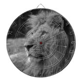Zwarte en witte leeuw - Wilde dieren Dartbord (Voorkant)