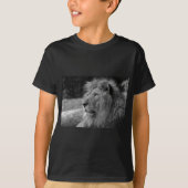 Zwarte en witte leeuw - Wilde dieren T-shirt (Voorkant)