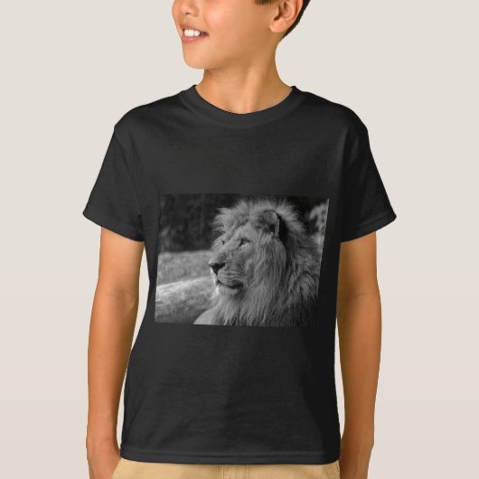 Zwarte en witte leeuw - Wilde dieren T-shirt (Voorkant)