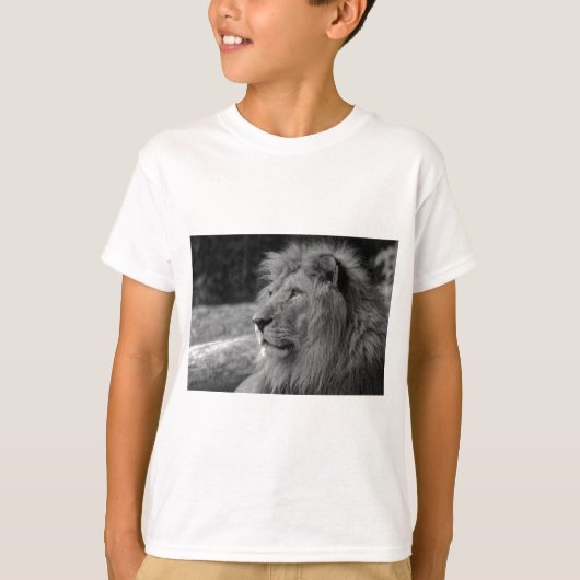 Zwarte en witte leeuw - Wilde dieren T-shirt (Voorkant)