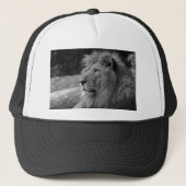 Zwarte en witte leeuw - Wilde dieren Trucker Pet (Voorkant)