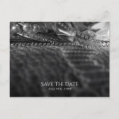 zwarte en witte legante parels Sla de datum op Aankondigingskaart (Voorkant)