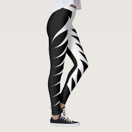 Zwarte en witte Leggings (Rechts)