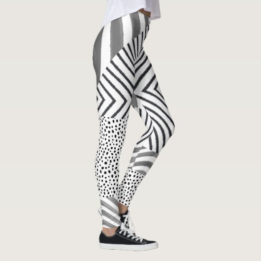 zwarte en witte leggings (Rechts)