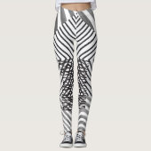 zwarte en witte leggings (Voorkant)