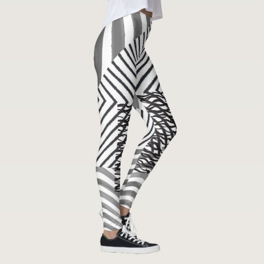 zwarte en witte leggings (Rechts)