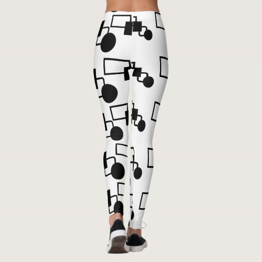 Zwarte en witte Leggings (Achterkant)