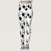 Zwarte en witte Leggings (Voorkant)