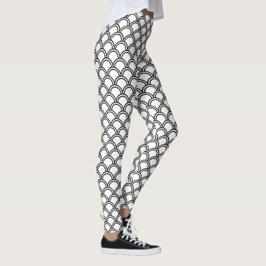 Zwarte en witte Leggings (Rechts)