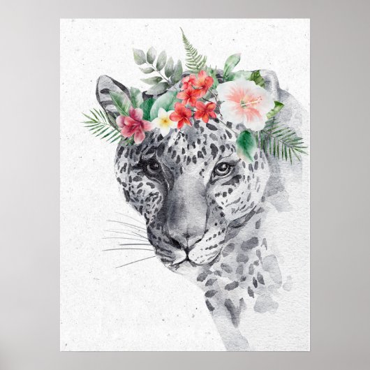 Zwarte en Witte Leo in Bloedkweekdier Poster (Voorkant)