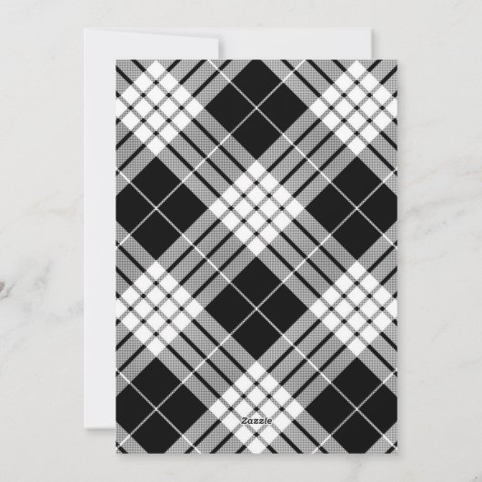 Zwarte en witte, lichte feestelijke foto met kerst feestdagenkaart (Achterkant)