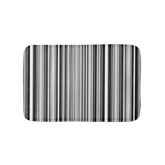 Zwarte en witte lijnen badmat (Voorkant)