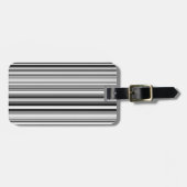 Zwarte en witte lijnen bagagelabel (Voorkant horizontaal)