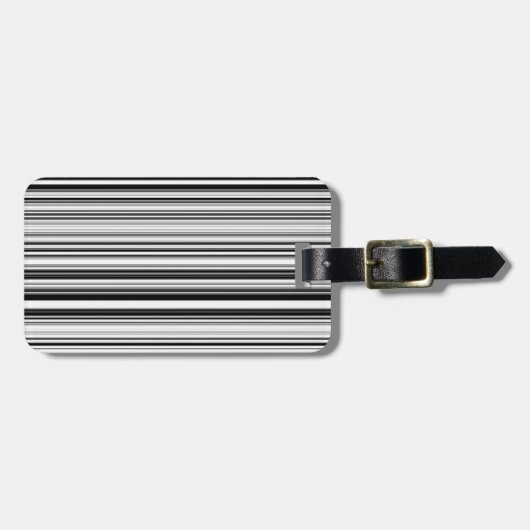 Zwarte en witte lijnen bagagelabel (Voorkant horizontaal)