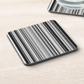 Zwarte en witte lijnen bier onderzetter (Linkerzijde)