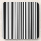 Zwarte en witte lijnen bier onderzetter (Voorkant)