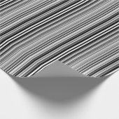 Zwarte en witte lijnen cadeaupapier (Hoek)