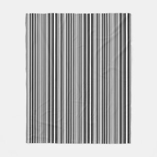 Zwarte en witte lijnen fleece deken