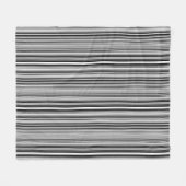 Zwarte en witte lijnen fleece deken (Voorkant (Horizontaal))