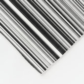 Zwarte en witte lijnen fleece deken (Hoek)