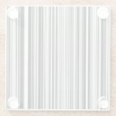 Zwarte en witte lijnen glazen onderzetter (Achterkant)