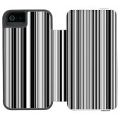 Zwarte en witte lijnen incipio iPhone portemonnee hoesje (Agenda Open)