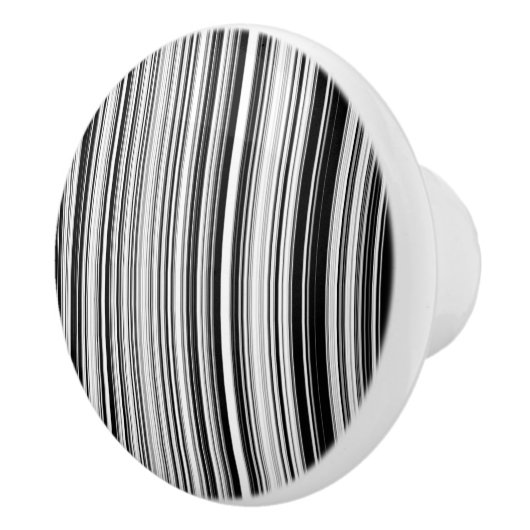 Zwarte en witte lijnen keramische knop (Rechts)