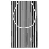 Zwarte en witte lijnen klein cadeauzakje (Achterkant)