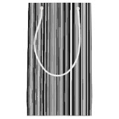 Zwarte en witte lijnen klein cadeauzakje (Voorkant)