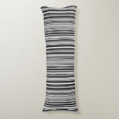 Zwarte en witte lijnen lichaamskussen (Voorkant Verticaal)