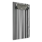 Zwarte en witte lijnen mini klembord (Schuin)